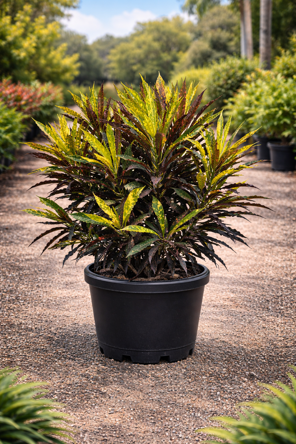Croton ‘Piecrust’ Standard (Codiaeum variegatum)